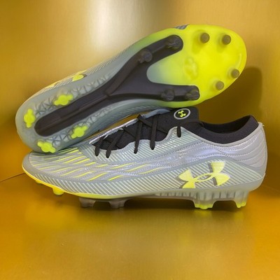 Under Armour Magnetico Elite 4 FG Soccer Cleats Black Lime  display picture 1