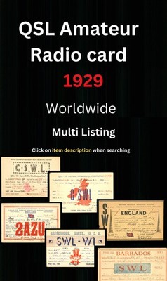 Vintage QSL Amateurfunkkarte - 1929 - Auswahl aus Liste - E