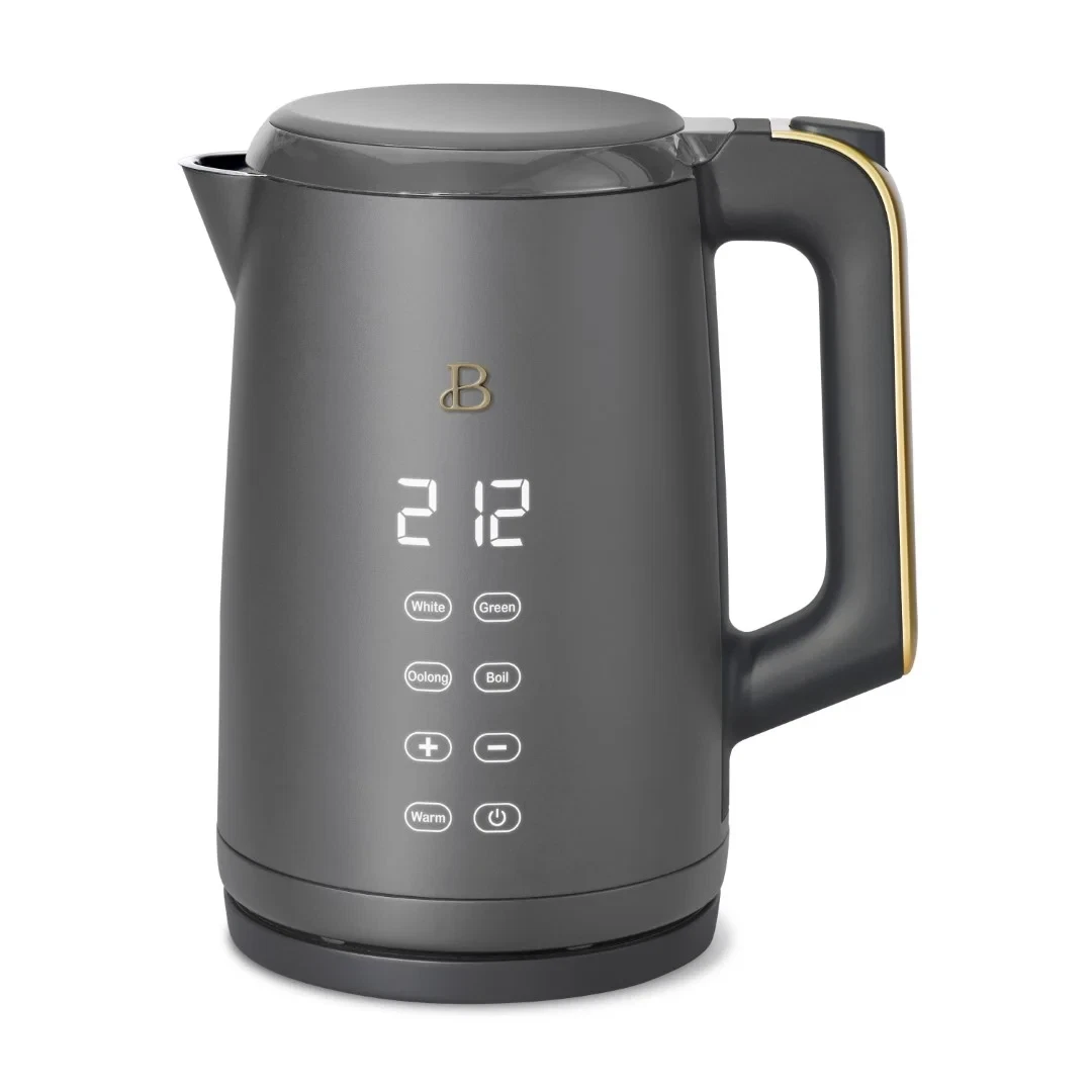 1.7L Electric Kettle 1500W Oyster Gray by Drew Barrymore, One-Touch