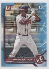 2022 Bowman Prospects Sky Blue Border 108/499 Mahki Backstrom #BP-121 ut4