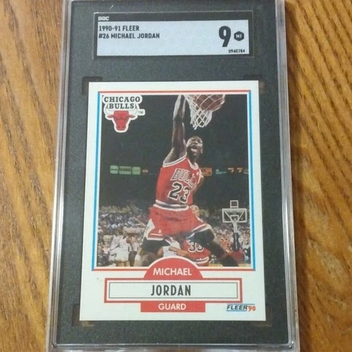 Fleer 1990-91 Michael Jordan #26 SGC 9 Chicago Bulls Basketball Card
