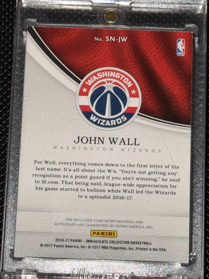 John Wall 2016-17 Immaculate Auto Sneaker /25! Panini On Card Auto # 2/25!! 🔥🔥 - Image 4 of 4