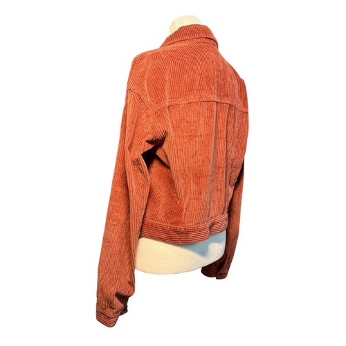 Old Navy Womens Corduroy Jacket Size Small Autumn Copper Chore Trucker Button Up - Picture 4 of 10