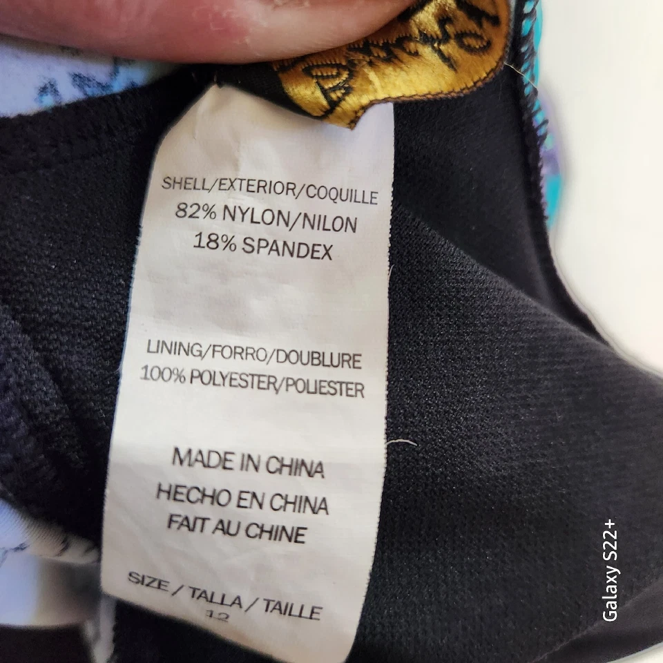 КУПАЛЬНИК ТОП MISSES РАЗМЕР 12 СКАМЕЙКА РОДНОЙ ЧЕРНЫЙ БИРЮЗОВЫЙ ФИОЛЕТОВЫЙ ЗЕЛЕНЫЙ - Изображение 4 из 4