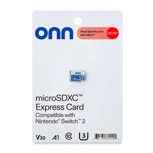 Onn 512GB Micro SD Express Card Nintendo Switch 2 SEALED NEW