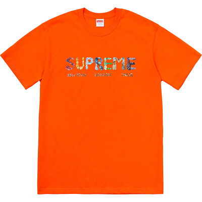 Supreme Rocks Tee Ash Grey/Black/Orange/Red/White SS18