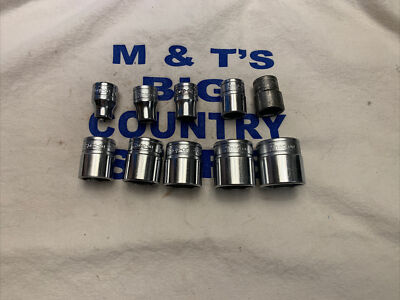 #ad Snap on Tools USA 3 8quot; Drive 6pt SAE 10pc Socket Set 211FSY $130.00
