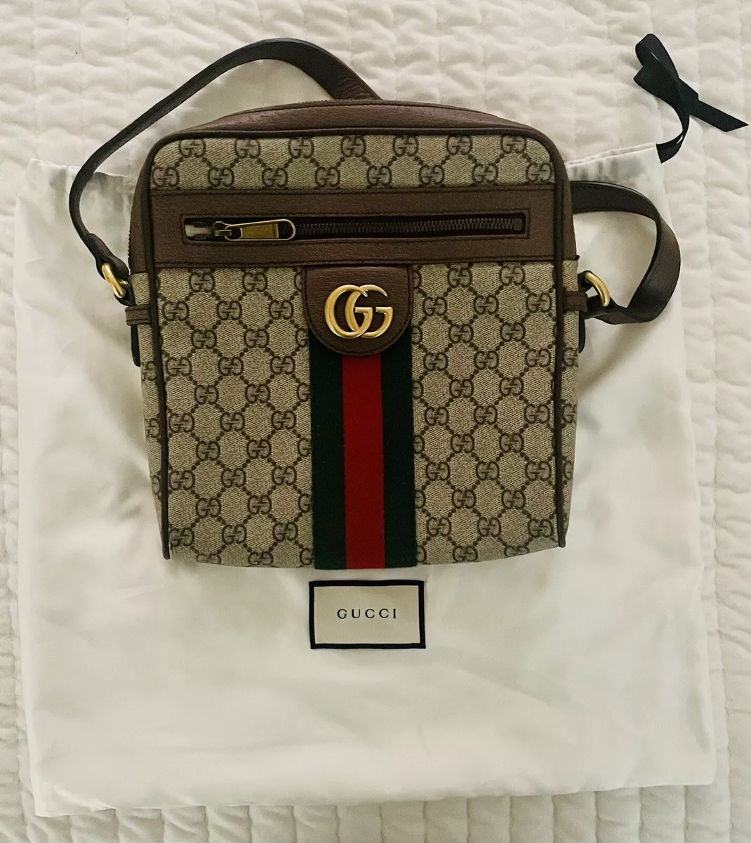 Gucci Beige/Brown GG Supreme Ophidia Crossbody Bag Gucci