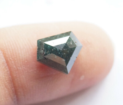 Natural Loose Diamond Rose Cut Shield Blue Color I3 Clarity 8.21MM 2.81 Ct D905