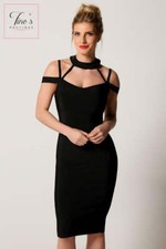 House of CB style 'Talisha' Black Cut Out Bandage Dress