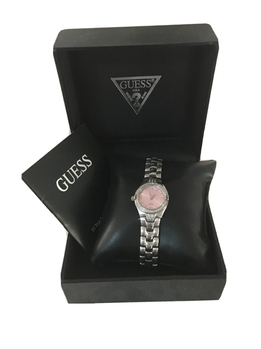 Guess pink clearance watch