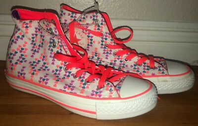 Converse All Star Chuck Taylor Hearts Mid Vintage Shoes Womens Sz 6