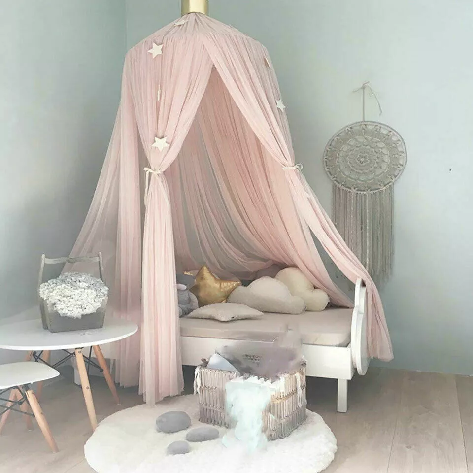 Baby Room Mosquito Net Bed Hanging Play Tent Crib Canopy Tulle Curtains  Decor