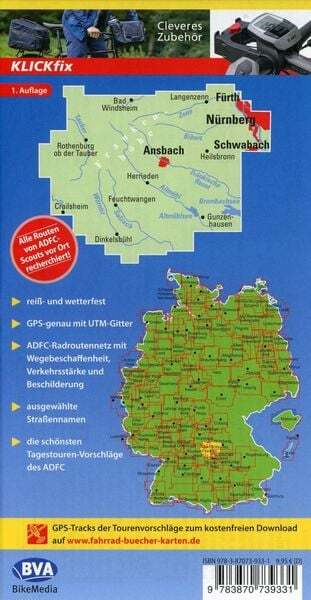 Thumbnail - Adfc-regionalkarte Romantisches Franken, 1:60.000, Reiß- Und
