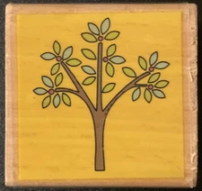 Studio G Tree With Branches And Leaves Rubber Stamp