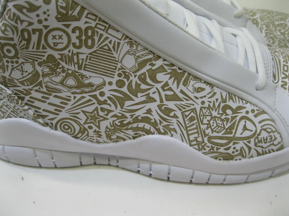 NUEVO Jordan Accolades Premier 395574 103 ORO BLANCO HOMBRE Talla 9 Foto 3 de 4