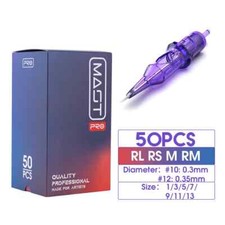 Mixed Size RL/RS/RM/M Sterilized Cartridge Needles Permanent 0.3mm/0.35mm 50pcs