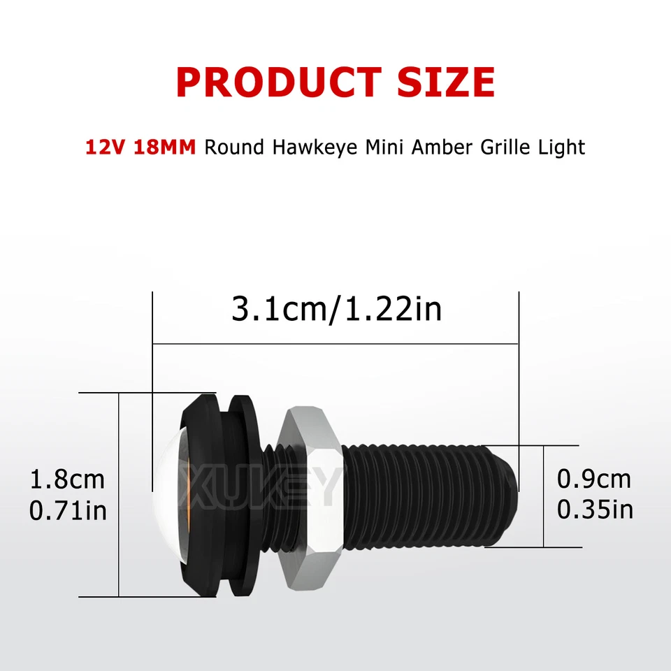 4x Ámbar LED DRL Estilo Raptor Parrilla Marca Luz Ojo de Águila Ojo de Halcón Faros Antiniebla F150 Foto 3 de 4