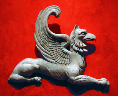 Roman Persian Greek Griffin Figure Sculpture plaque
