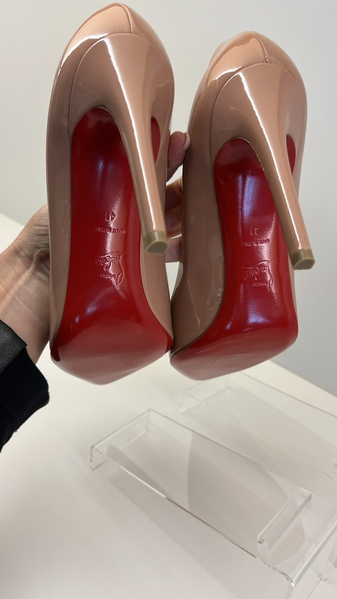 Christian Louboutin Pigalle Nude Patent Leather Size 41 / Heel