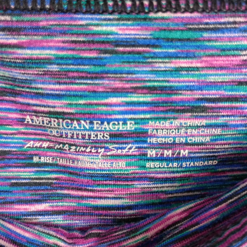Leggings American Eagle Medianos Multicolor Ahh Increíblemente Suaves Rayas Yoga Gimnasio Foto 4 de 4