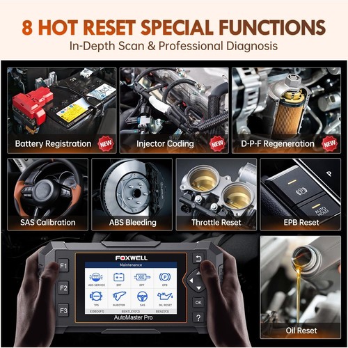 FOXWELL OBD2 Scanner Car All System DPF ABS SAS Oil EPB Reset Diagnostic Tool - Imagen 3 de 20