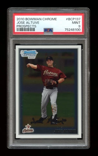 2010 Bowman Chrome JOSE ALTUVE 1st Bowman Pros. Rookie RC #BCP137 PSA 9 MINT