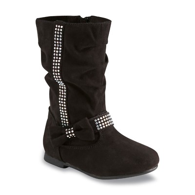 Piper Girl's Allie Black Slouch Fashion Boots Youth Size 8 Medium 