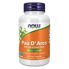 NOW FOODS Pau D' Arco 500 mg 100 Veg Capsules