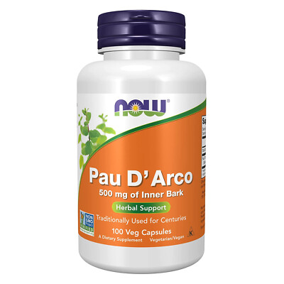 NOW FOODS Pau D' Arco 500 mg 100 Veg Capsules