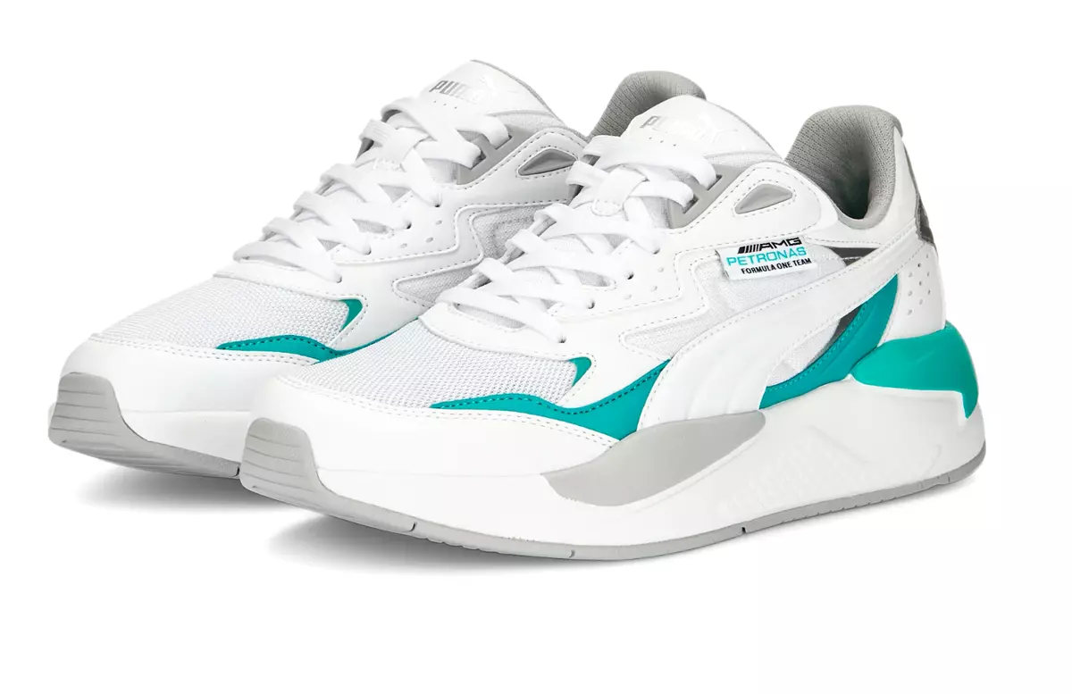 PUMA MERCEDES AMG X RAY SPEED PETRONAS F1 WHITE DRIVING RACING ATHLETIC  SHOES