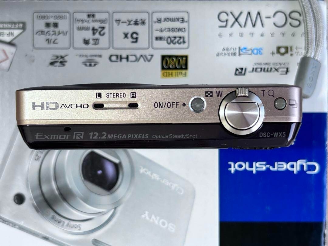 SONY Cyber Shot DSC-WX5 12.2MP Digital Camera gold Japan