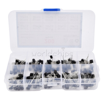 200PCS TO -92 Electronic Transistor Kit with Box PNP/NPN 10 Kind BC327-BC558 Set