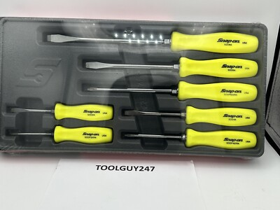 #ad SNAP ON TOOLS SDDX70A HV 7pc HI VIZ YELLOW Handle Combination Screwdriver Set $329.95