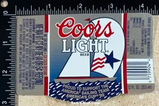 Coors Light 1992 America's Cup Beer Label - COLORADO