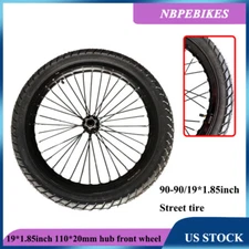 US stock:19/21*1.85inch 110*20mm hub motorcycle front wheel with Street tire.