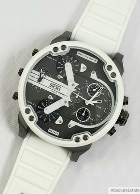 Diesel Mr Daddy 2.0 White & Black DZ7478 Large Mens Chronograph