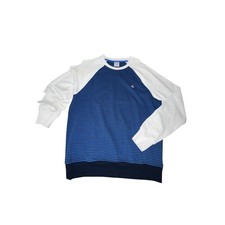 Brooks Brothers 1818 Raglan Crewneck Sweatshirt Navy White Striped Mens Large