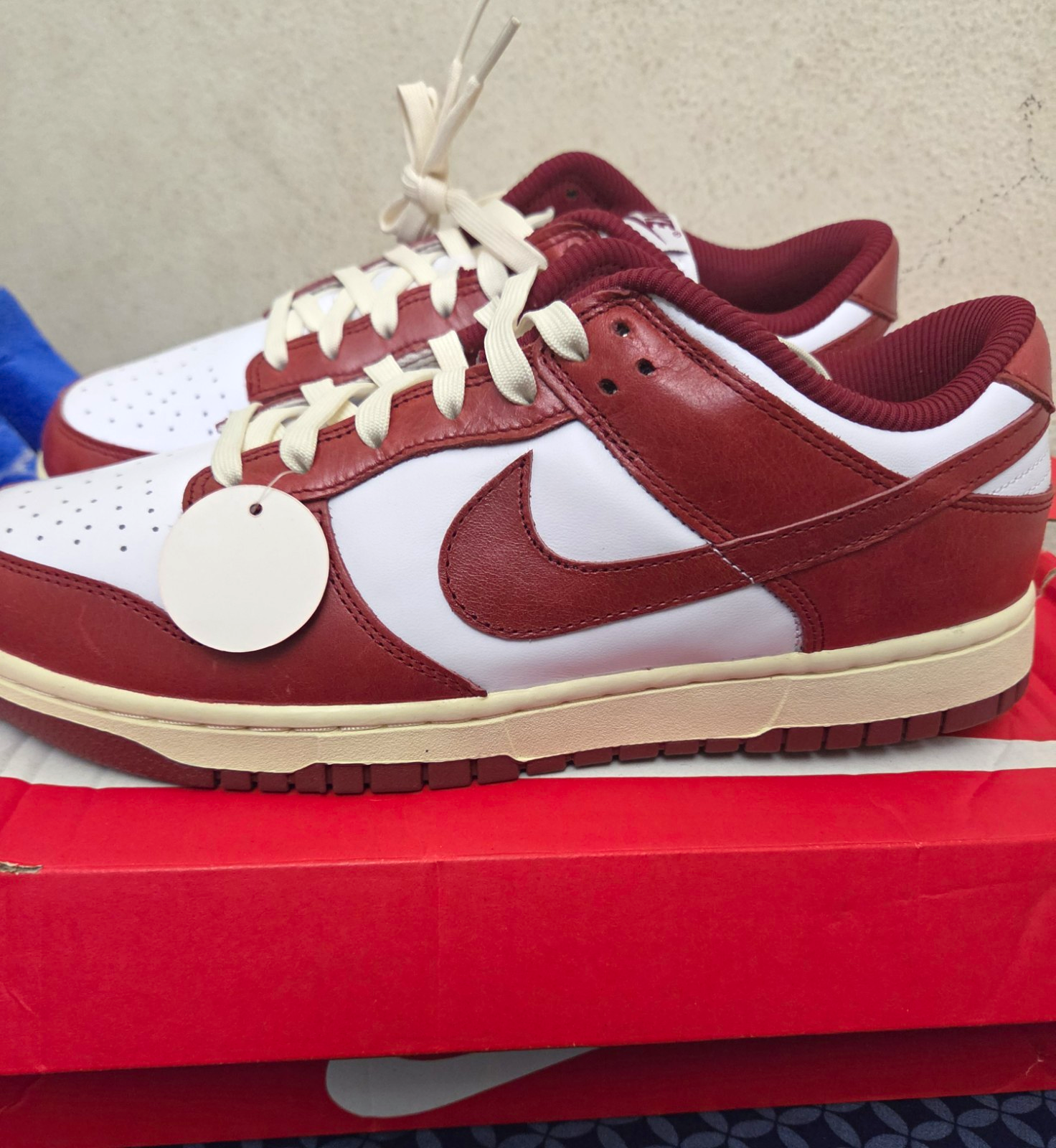Nike Dunk Low PRM Vintage Red White/Team Red/Coconut Milk Leather FJ4555-100