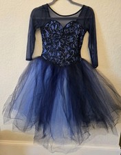 Girl Blue Ballet Dance Costume Size Child Large 