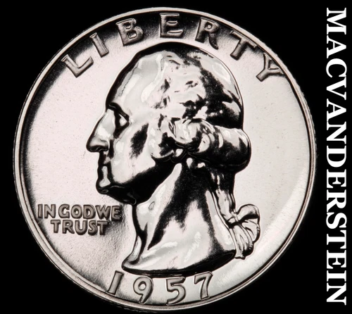 1957 Washington Quarter- Silver- Choice Gem Proof Luster No Reserve #J51