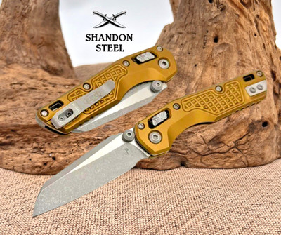 Microtech MSI RAM LOK Mini Tan Frag Aluminum Handle Apocalyptic M390MK 210M-10AP