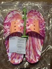 Crocs Baya II Slide Sandals Pink/Orange Papaya Unisex Mens 11, Womens 13