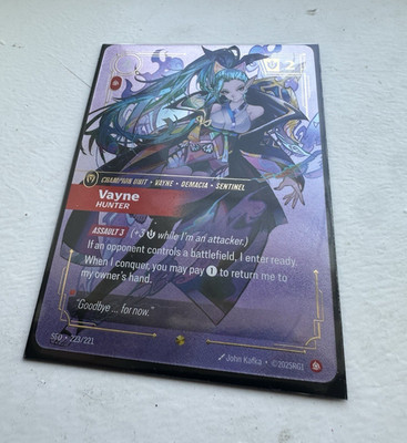 Riot Games - Vayne Champion Unit 223/221 SFD Alt Art Secret Rare Foil EN