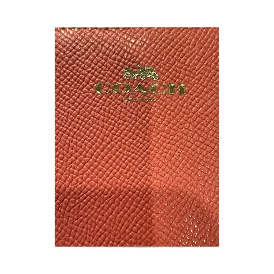 Cartera Muñequera Coach Rosa A2048 Cierre Cremallera Foto 4 de 4