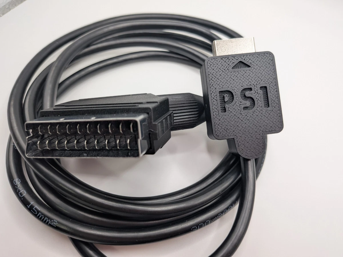 Cable Sony PlayStation 1 RGB SCART - NTSC Alta Calidad Blindado (Sincronización en Luma)