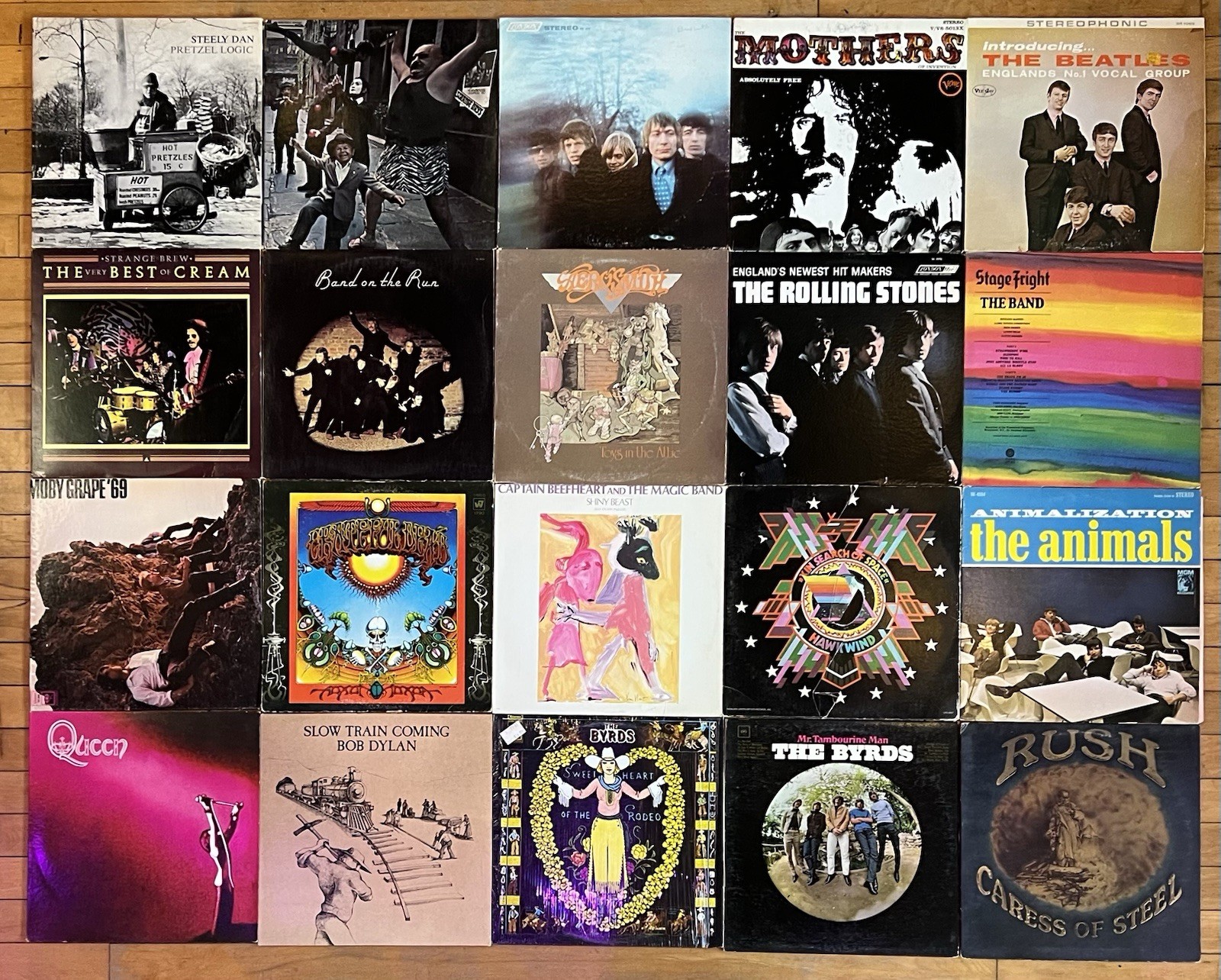 20 Classic Rock Vinyl LP Lot VG+ -Stones,  Queen, Rush, Grateful Dead, Beatles