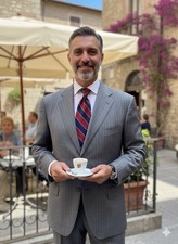 Ermenegildo Zegna Traveler Men 2pc Suit Gray Striped Wool Silk 48R 40x27