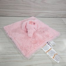 Parents Choice Pink Elephant Lovey Plush Floral Satin Baby Blanket Stuffed B