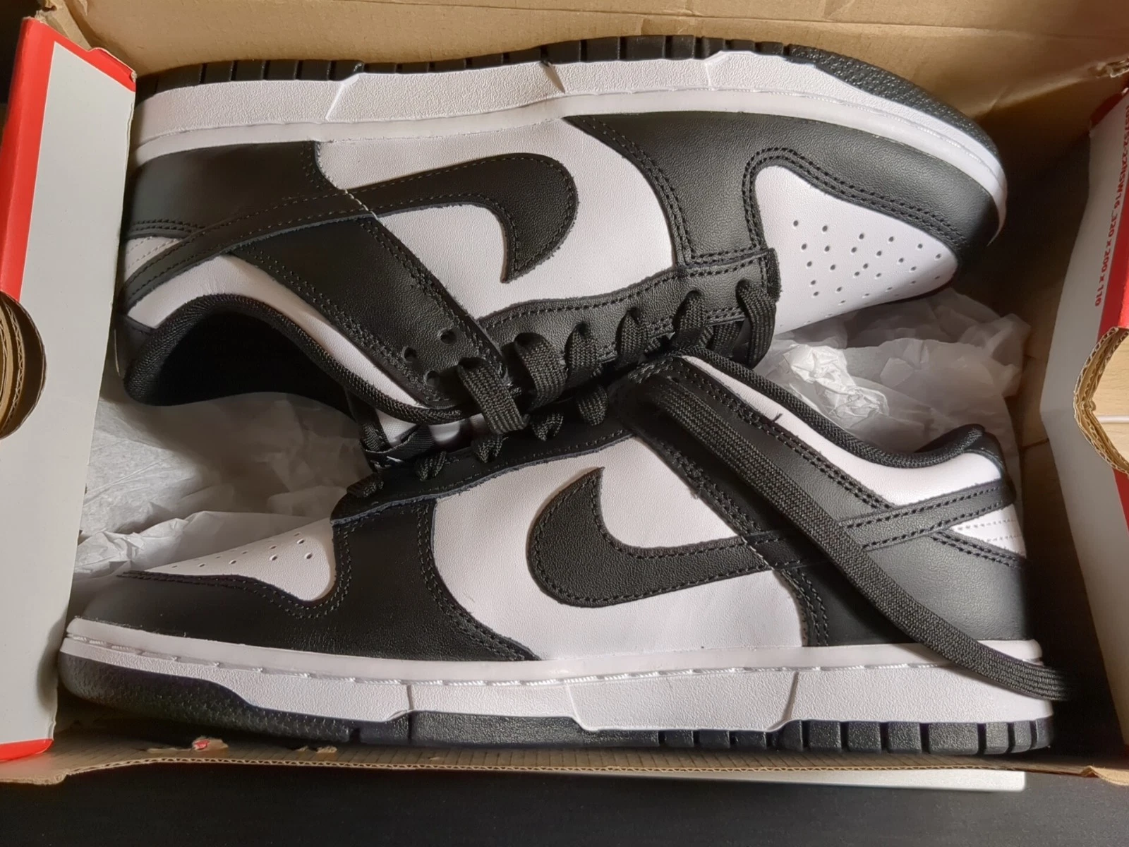 Nike Dunk Low Panda nero bianco taglia UK 8